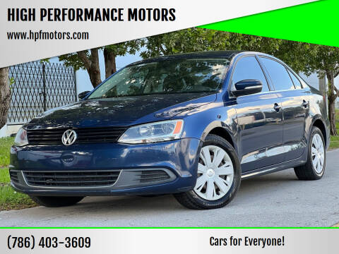 2013 Volkswagen Jetta for sale at HIGH PERFORMANCE MOTORS in Hollywood FL