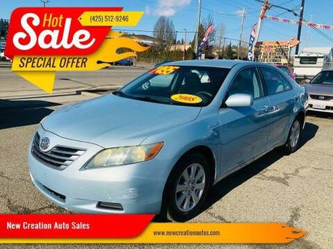 2008 Toyota Camry Hybrid for sale at New Creation Auto Sales in Everett WA