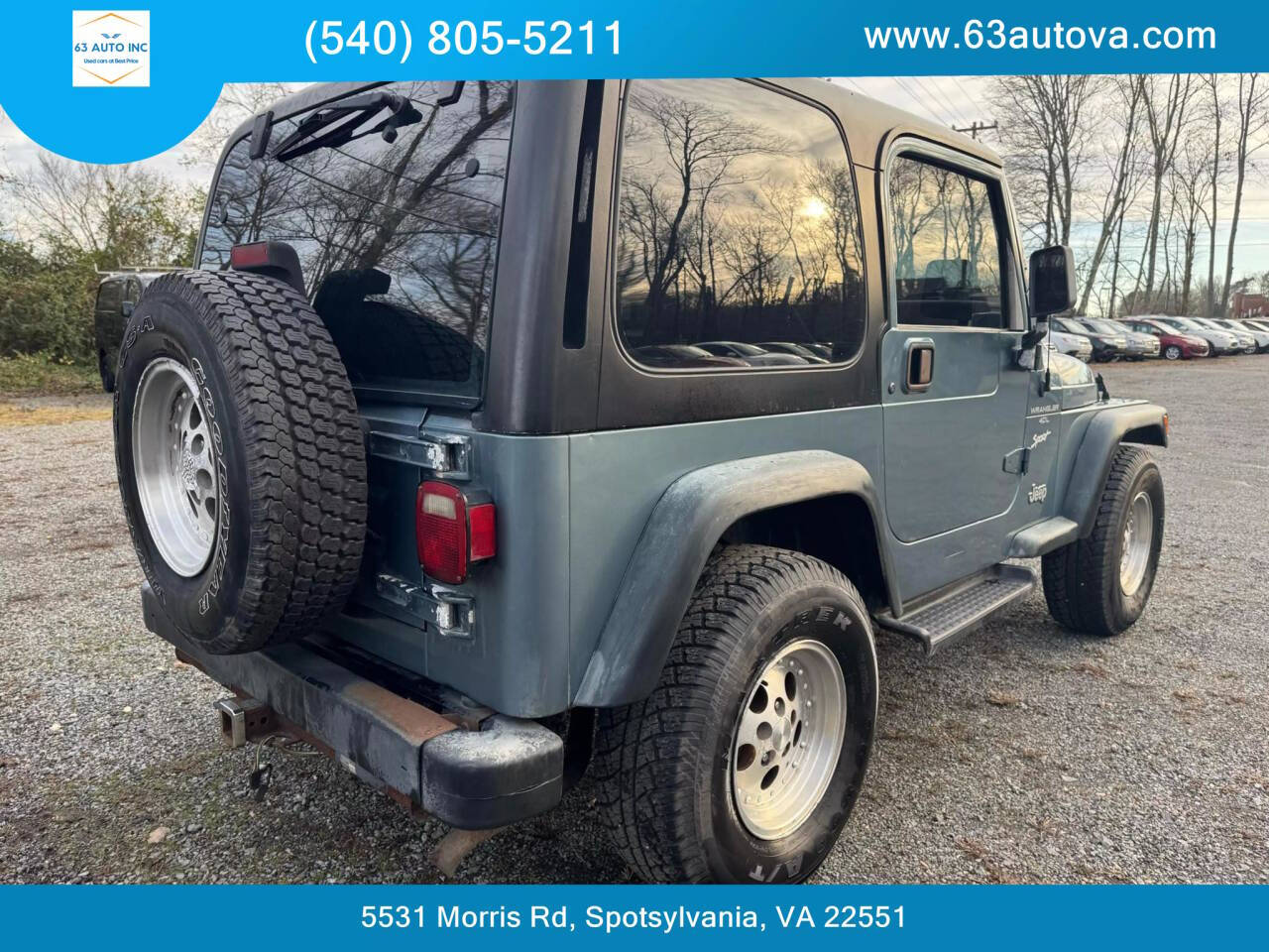 1998 Jeep Wrangler for sale at 63 Auto Inc in Spotsylvania, VA