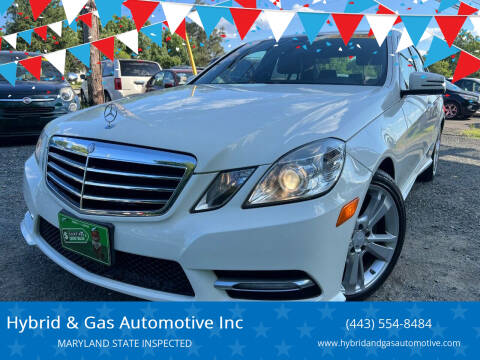 2012 Mercedes-Benz E-Class for sale at Hybrid & Gas Automotive Inc in Aberdeen MD