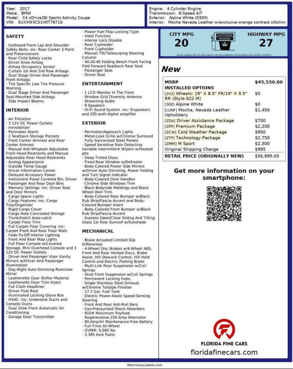 2017 BMW X4 xDrive28i