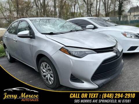 2019 Toyota Corolla for sale at Jerry Morese Auto Sales LLC in Springfield NJ