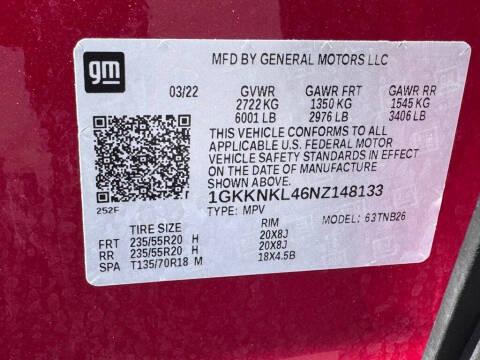 2022 GMC Acadia SLE