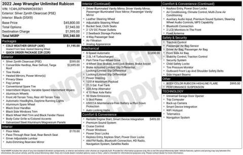 2022 Jeep Wrangler Unlimited Rubicon