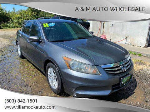 2011 Honda Accord for sale at A & M Auto Wholesale in Tillamook OR
