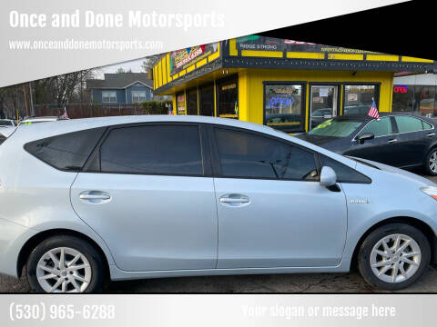 2012 Toyota Prius v for sale at Once and Done Motorsports in Chico CA