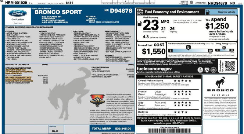 2022 Ford Bronco Sport Badlands