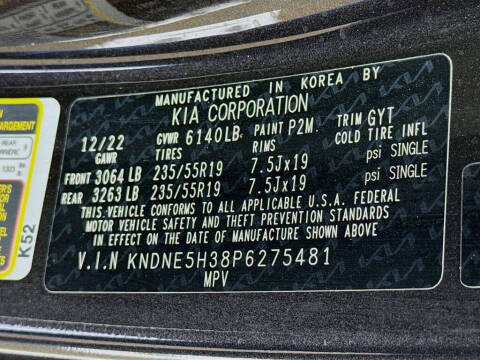 2023 Kia Carnival SX