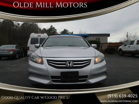 2012 Honda Accord for sale at Olde Mill Motors in Angier NC