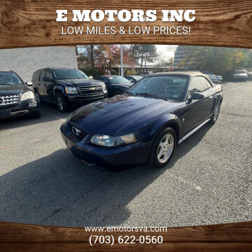 2003 Ford Mustang for sale at E Motors INC in Vienna VA