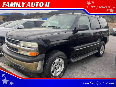 2004 Chevrolet Tahoe for sale at FAMILY AUTO II in Pounding Mill VA