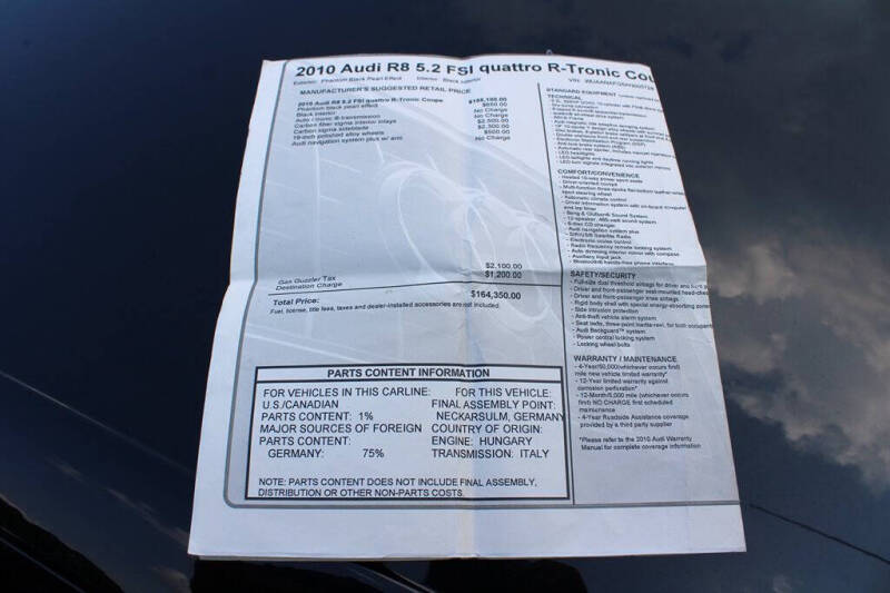 2010 Audi R8 5.2 quattro