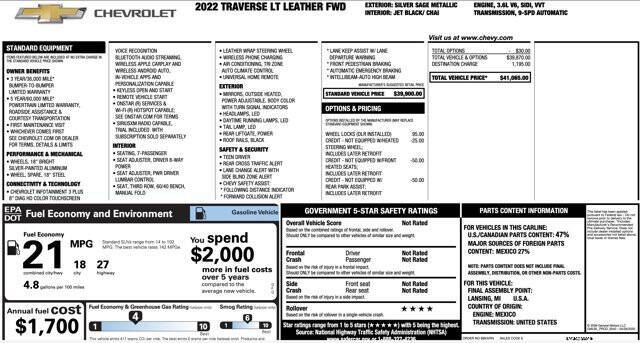 2022 Chevrolet Traverse LT Leather