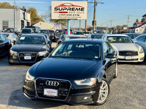 2015 Audi A4 for sale at Supreme Auto Sales in Chesapeake VA