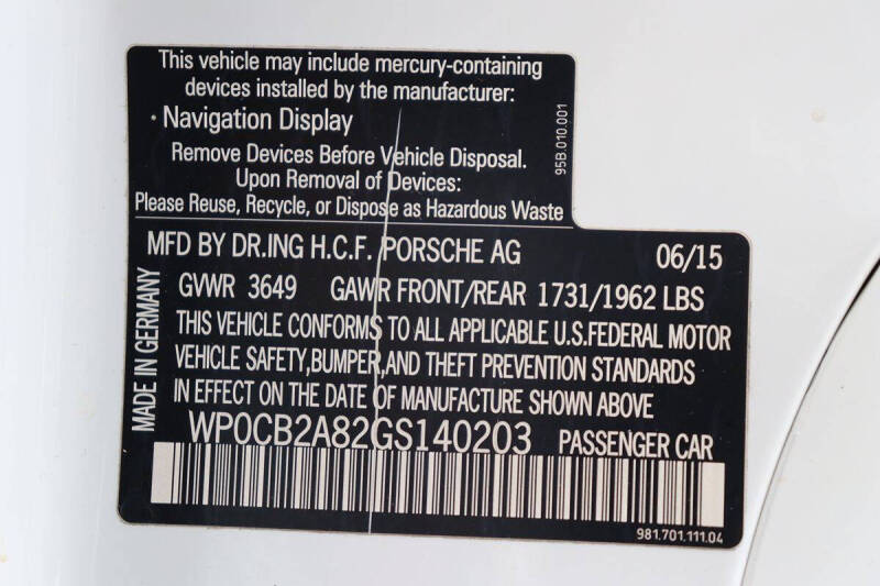 2016 Porsche Boxster S