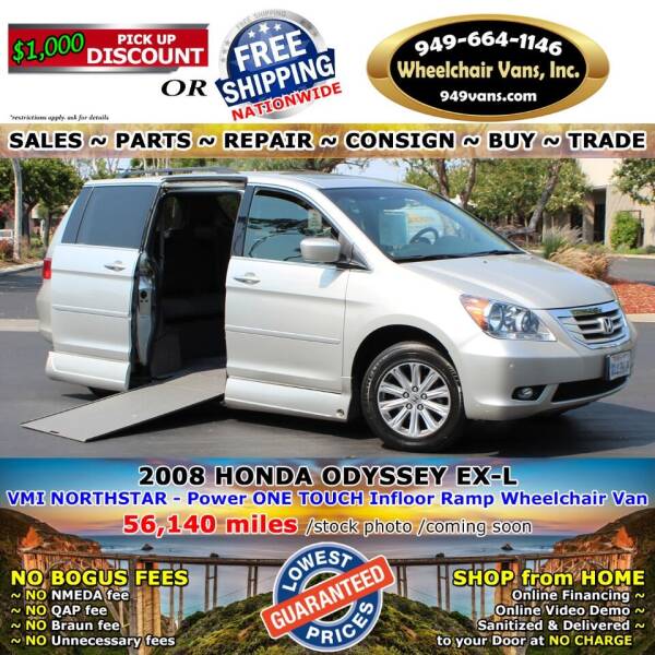 2008 Honda Odyssey for sale at Wheelchair Vans Inc - New and Used in Laguna Hills CA