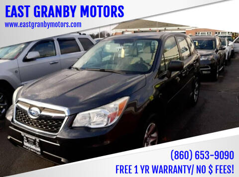 2014 Subaru Forester for sale at EAST GRANBY MOTORS in East Granby CT