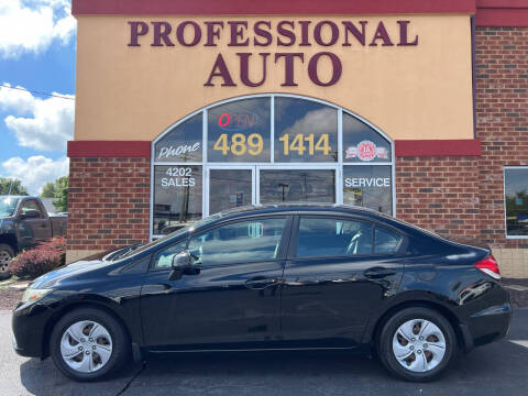 2013 Honda Civic for sale at Professional Auto Sales & Service in Fort Wayne IN