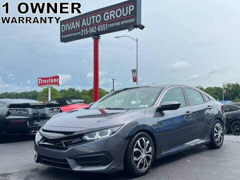 2016 Honda Civic for sale at Divan Auto Group in Feasterville Trevose PA