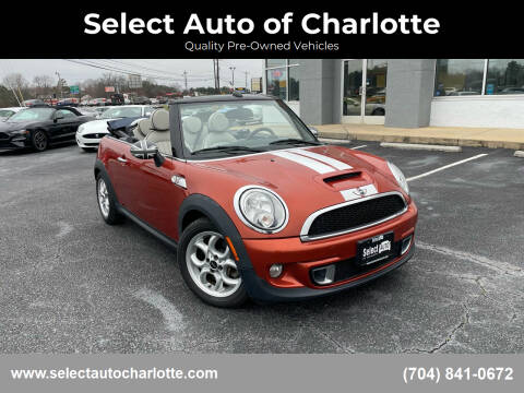 2012 MINI Cooper Convertible for sale at Select Auto of Charlotte in Matthews NC