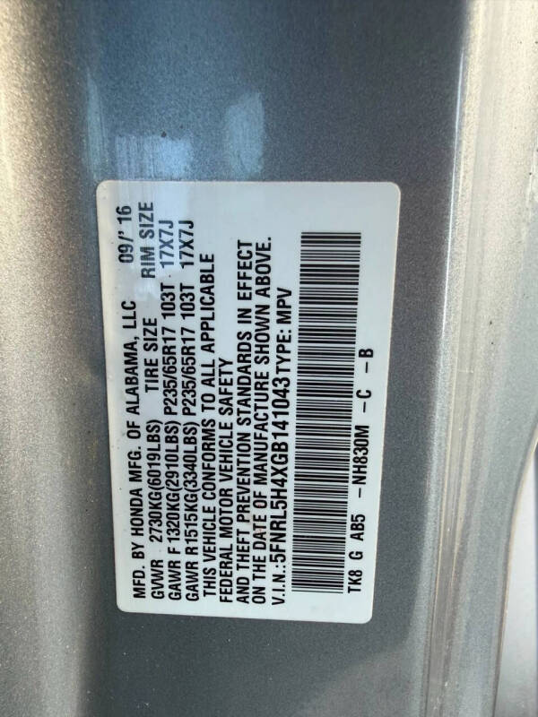 2016 Honda Odyssey EX