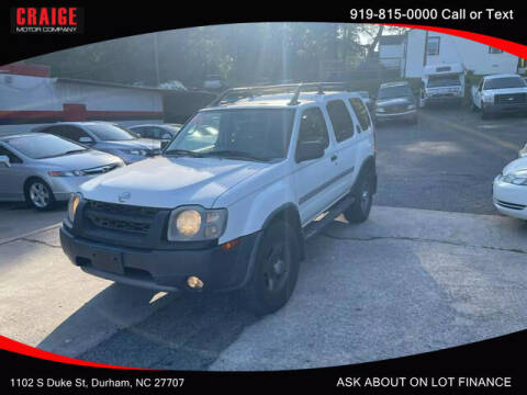 2002 Nissan Xterra for sale at CRAIGE MOTOR CO in Durham NC