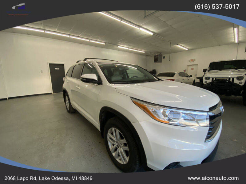 2014 Toyota Highlander for sale at Icon Auto Group in Lake Odessa MI