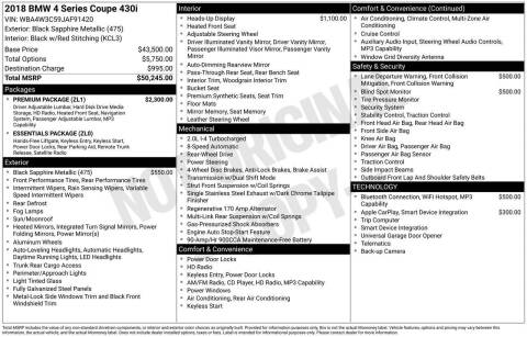 2018 BMW 4 Series 430i
