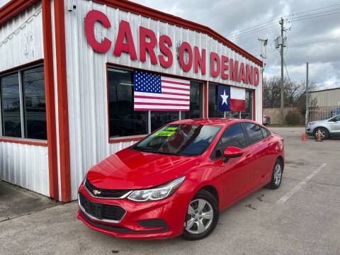2018 Chevrolet Cruze for sale at Cars On Demand 2 in Pasadena TX
