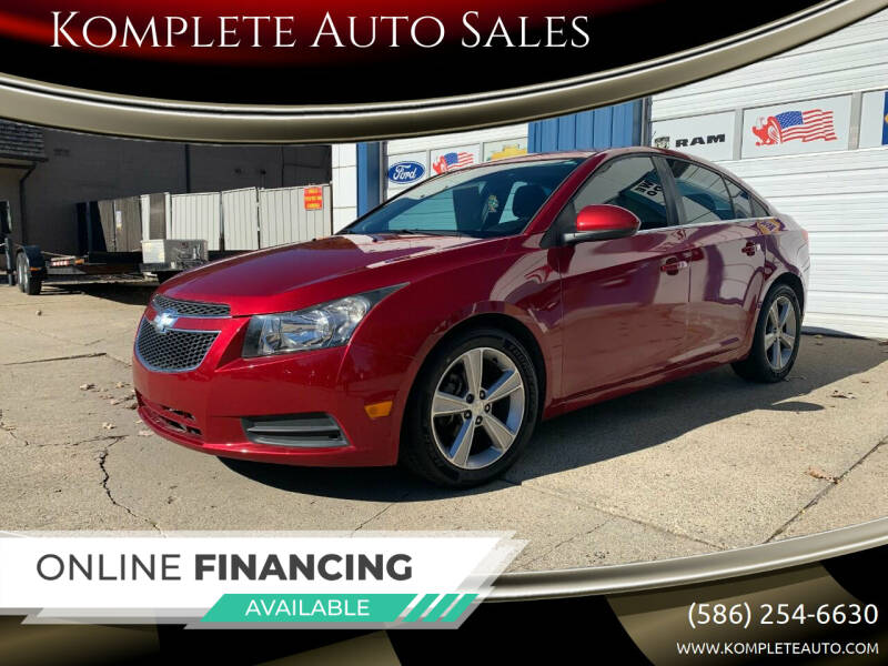 2013 Chevrolet Cruze for sale at Komplete Auto Sales in Shelby Township MI