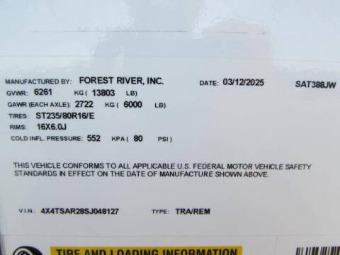 2025 Forest River SAT388JW