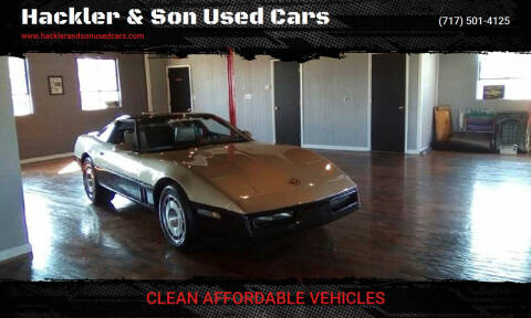 1986 Chevrolet Corvette for sale at Hackler & Son Used Cars in Red Lion PA