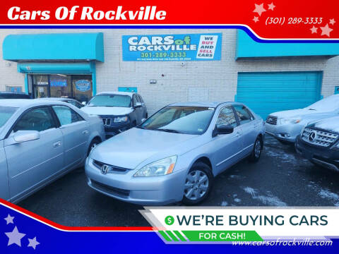 2003 Honda Accord for sale at Cars Of Rockville in Rockville MD