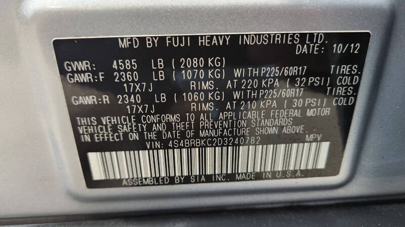 2013 Subaru Outback 2.5i Limited