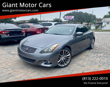 2011 Infiniti G37 Convertible for sale at Giant Motor Cars in Tampa FL