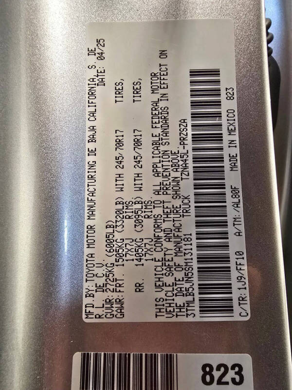 2025 Toyota Tacoma SR5