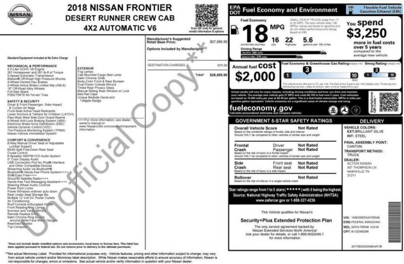 2018 Nissan Frontier