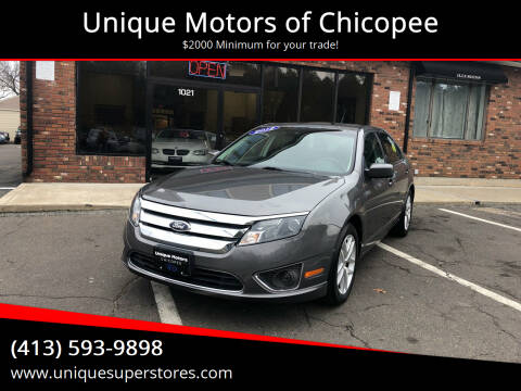 2012 Ford Fusion for sale at Unique Motors of Chicopee in Chicopee MA