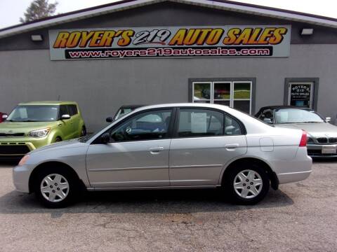 2003 Honda Civic for sale at ROYERS 219 AUTO SALES in Dubois PA