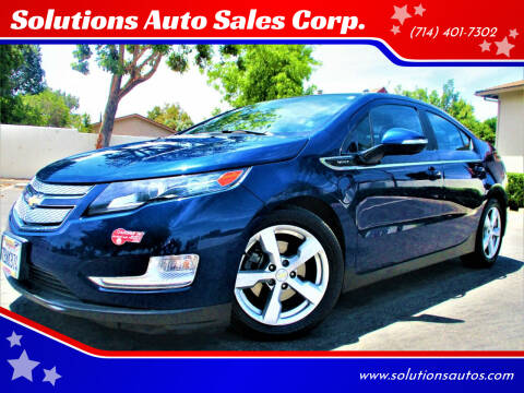 2013 Chevrolet Volt for sale at Solutions Auto Sales Corp. in Orange CA