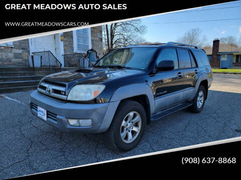 2003 Toyota 4Runner for sale at GREAT MEADOWS AUTO SALES in Great Meadows NJ