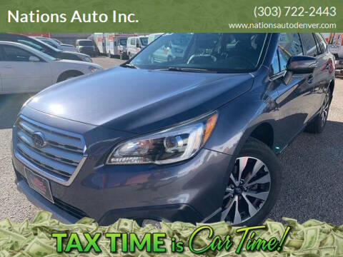 2016 Subaru Outback for sale at Nations Auto Inc. in Denver CO