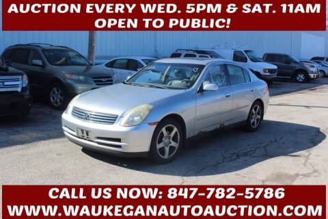 2004 Infiniti G35 for sale at Waukegan Auto Auction in Waukegan IL