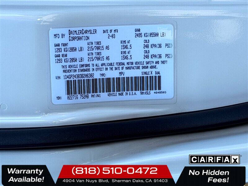 2003 Dodge Grand Caravan SE