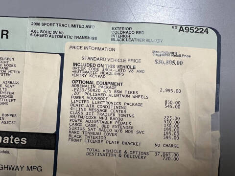 2008 Ford Explorer Sport Trac Limited