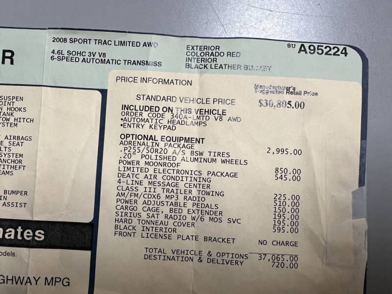 2008 Ford Explorer Sport Trac Limited