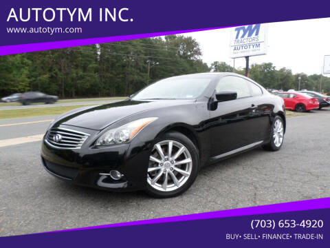 2013 Infiniti G37 Coupe for sale at AUTOTYM INC. in Fredericksburg VA