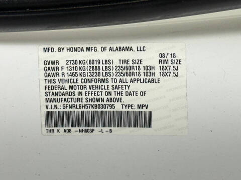 2019 Honda Odyssey EX