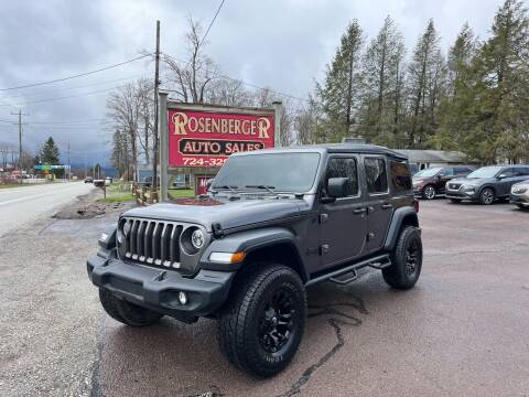2019 Jeep Wrangler Unlimited for sale at Rosenberger Auto Sales LLC in Markleysburg PA