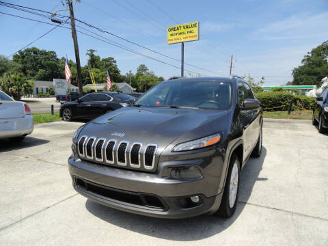 2014 Jeep Cherokee for sale at GREAT VALUE MOTORS in Jacksonville FL